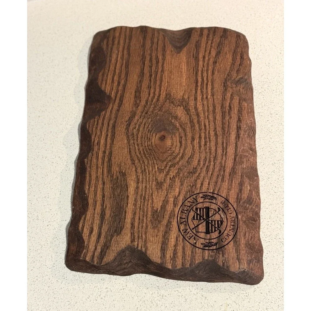 Handmade Oak Custom Engraved (cheese) Cutting Board New Albany Club Stamp